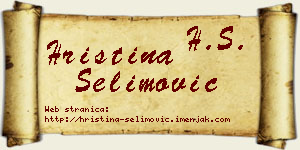 Hristina Selimović vizit kartica